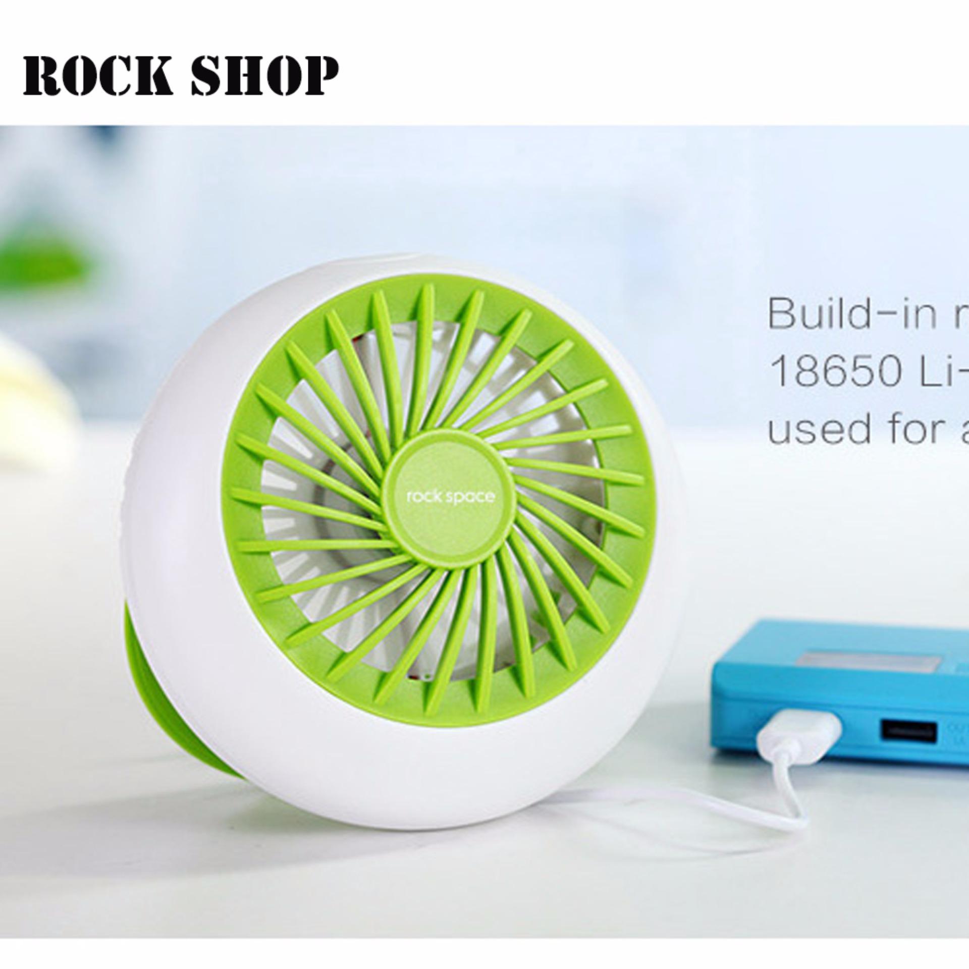 ROCK SPACE พัดลมพกพาแบบมือถือ รุ่น Mini Destop Fan T2 ROCK SPACE พัดลมพกพาแบบมือถือ รุ่น Mini Destop Fan T2
