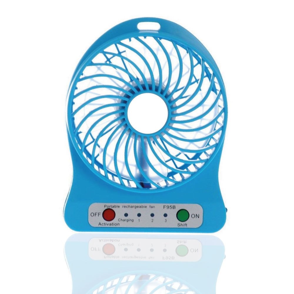 SALEup USB FAN 2in1 พัดลมพกพา ใช้แบตสำรอง/ชาร์จไฟได้ พร้อมไฟฉายในตัว (Blue) SALEup USB FAN 2in1 พัดลมพกพา ใช้แบตสำรอง/ชาร์จไฟได้ พร้อมไฟฉายในตัว (Blue)