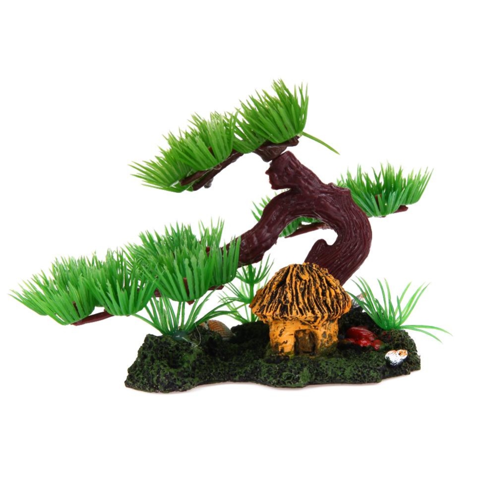 (Enter Our Store All Product Enjoy Free Shipping)Aquarium Fish Tank Artificial Plant Rockery Hotel Aquatic Ornaments (Green) (Enter Our Store All Product Enjoy Free Shipping)Aquarium Fish Tank Artificial Plant Rockery Hotel Aquatic Ornaments (Green)