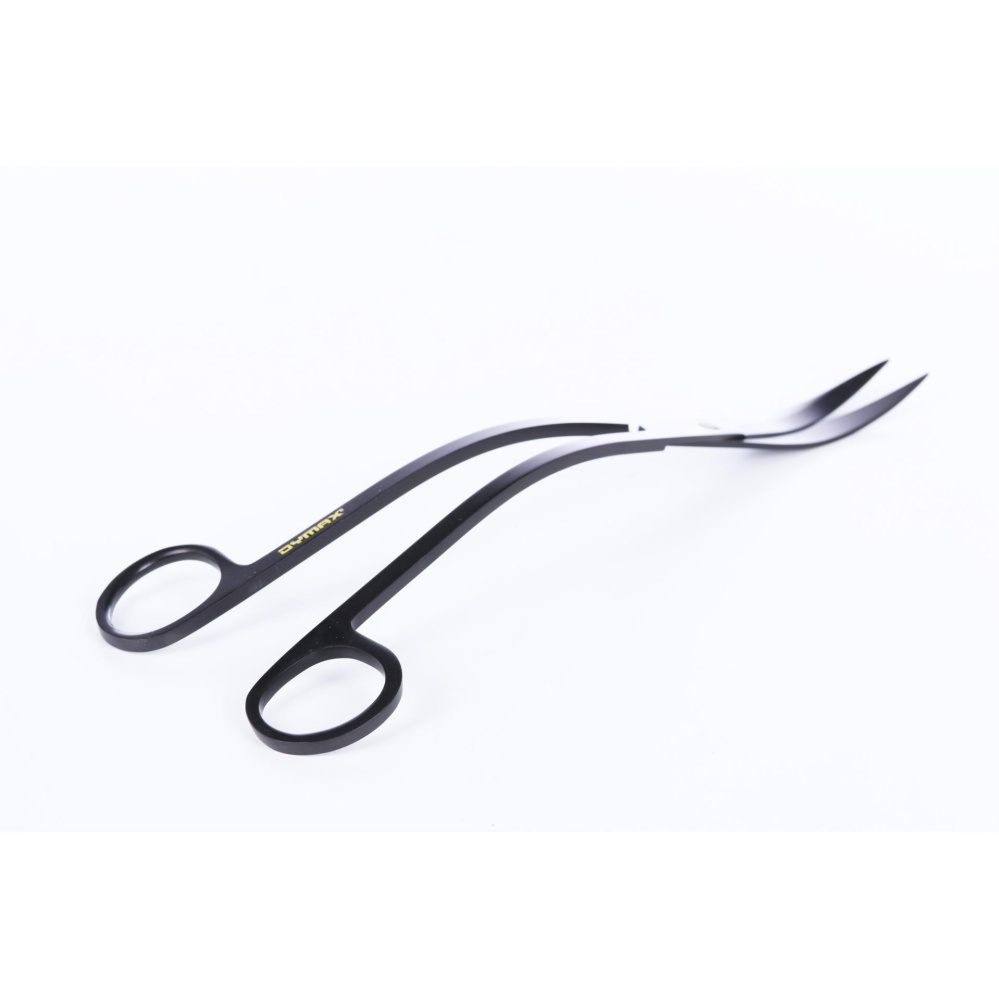 Dymax กรรไกรตัดแต่งพรรณไม้น้ำ สแตนเลส สตีล ด้ามโค้งและปลายโค้ง (250มม.) Dymax Stainless Steel Scissor - Double Curved