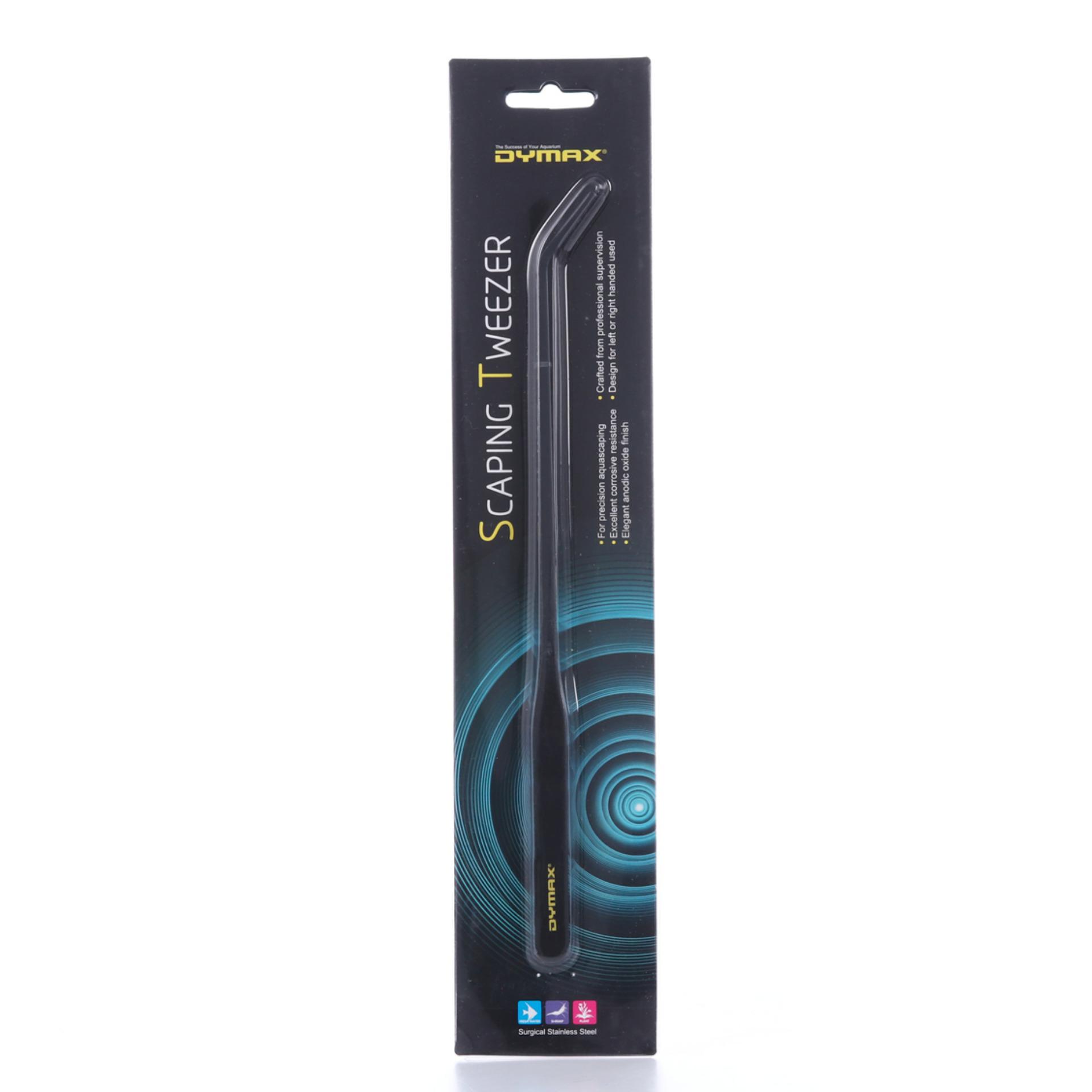 Dymax คีมคีบพรรณไม้น้ำ สแตนเลส สตีล ปลายโค้ง (270มม.) Stainless Steel Tweezers - Contra Angle (สีดำ) Dymax คีมคีบพรรณไม้น้ำ สแตนเลส สตีล ปลายโค้ง (270มม.) Stainless Steel Tweezers - Contra Angle (สีดำ)