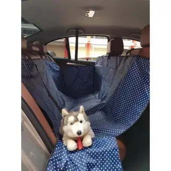 Pet car mat เบาะคลุมรถยนต์สำหรับสุนัข แผ่นรองกันเปื้อนสำหรับสุนัขในรถยนต์ แผ่นรองกันเปื้อนเบาะรถยนต์สำหรับสุนัข ผ้าคลุมสำหรับเบาะหลังรถเก๋ง รถ SUV ลายจุด (สีกรมท่า) Pet car mat เบาะคลุมรถยนต์สำหรับสุนัข แผ่นรองกันเปื้อนสำหรับสุนัขในรถยนต์ แผ่นรองกันเปื้อนเบาะรถยนต์สำหรับสุนัข ผ้าคลุมสำหรับเบาะหลังรถเก๋ง รถ SUV ลายจุด (สีกรมท่า)