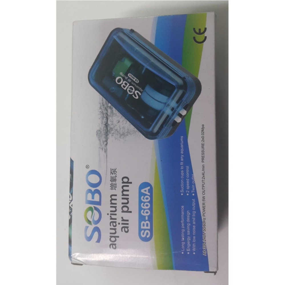SOBO รุ่น SB-666A ปั้มลมขนาดเล็ก 2 ทาง SOBO รุ่น SB-666A ปั้มลมขนาดเล็ก 2 ทาง