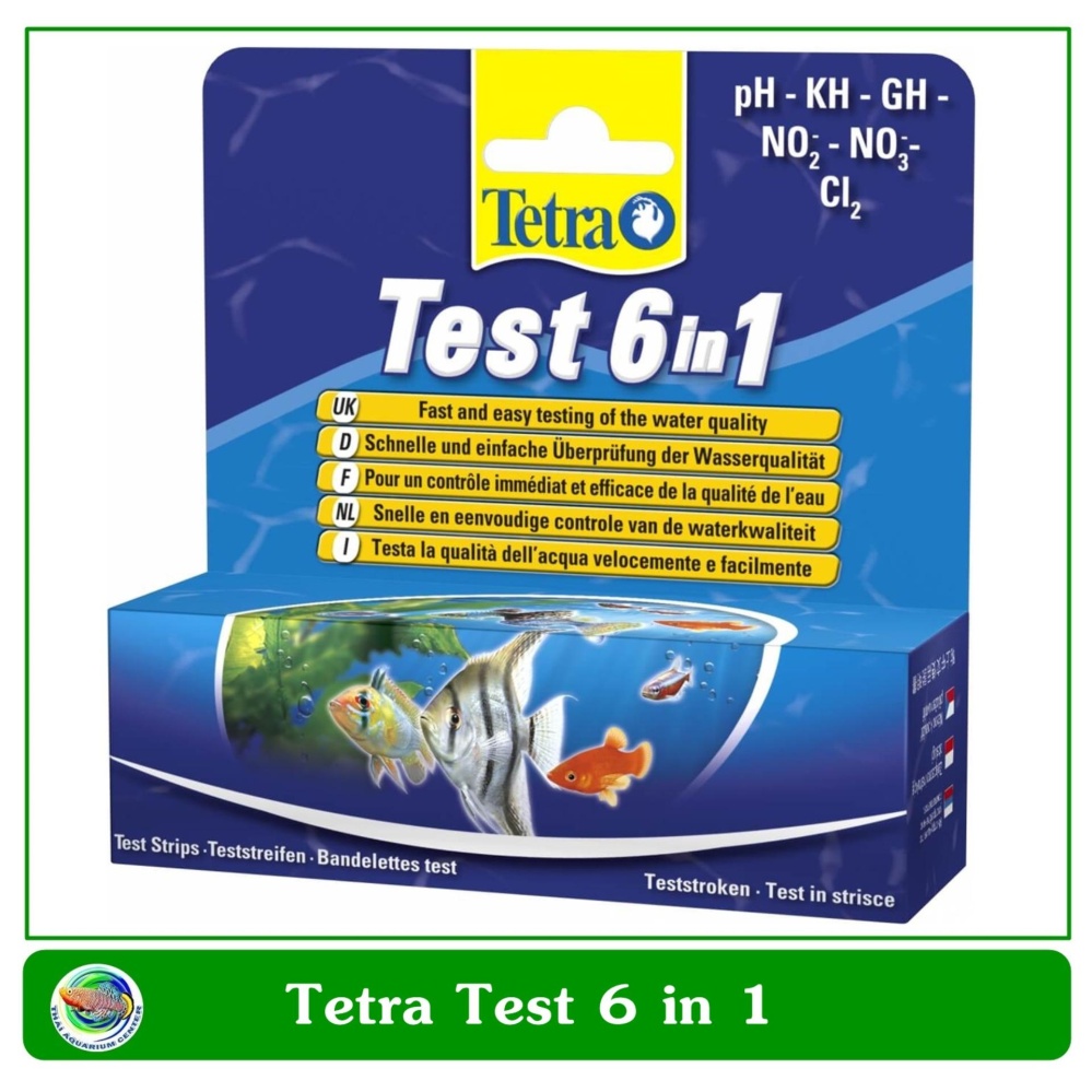 Tetra Test 6 in 1 สำหรับทดสองค่า pH, ไนเตรท ไนไตรท์, คาร์บอเนต, คลอรีน และค่าความกระด้างของน้ำ Tetra Test 6 in 1 สำหรับทดสองค่า pH, ไนเตรท ไนไตรท์, คาร์บอเนต, คลอรีน และค่าความกระด้างของน้ำ