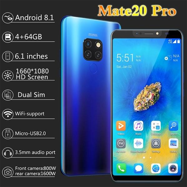 Mate20Pro Mobile Phone Andriod 8.1 Smart Phone 4GB+64GB Dual Sim Face ID Cell Phone Fringe Print Double Cameras(8.0+16.0MP) GPS Wifi 4G Celulares Smartphone Mate20Pro Mobile Phone Andriod 8.1 Smart Phone 4GB+64GB Dual Sim Face ID Cell Phone Fringe Print Double Cameras(8.0+16.0MP) GPS Wifi 4G Celulares Smartphone