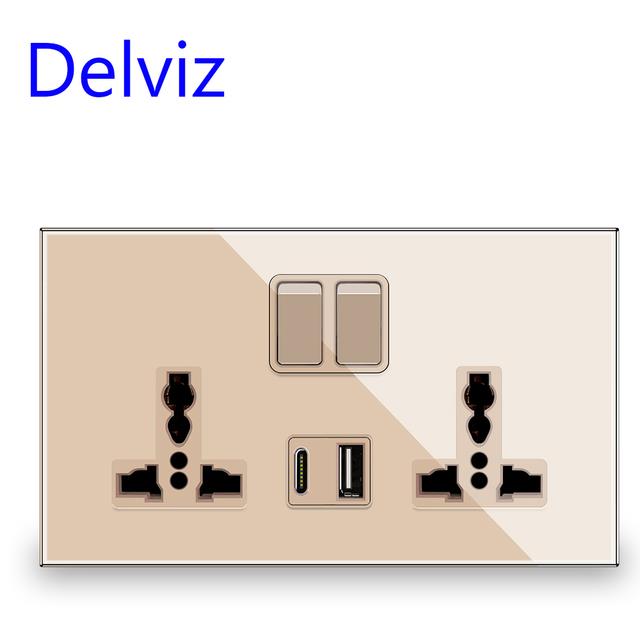 CW Delviz Wall 18W Type C SocketUniversal Double Power