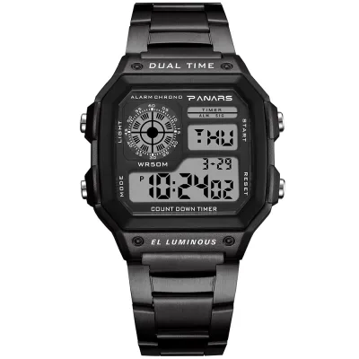 PANARS 8113 นาฬิกาสปอร์ตผู้ชายมัลติฟังก์ชั่นนาฬิกากันน้ำฟิตเนสนาฬิกาดิจิตอลนาฬิกาปลุก (2)