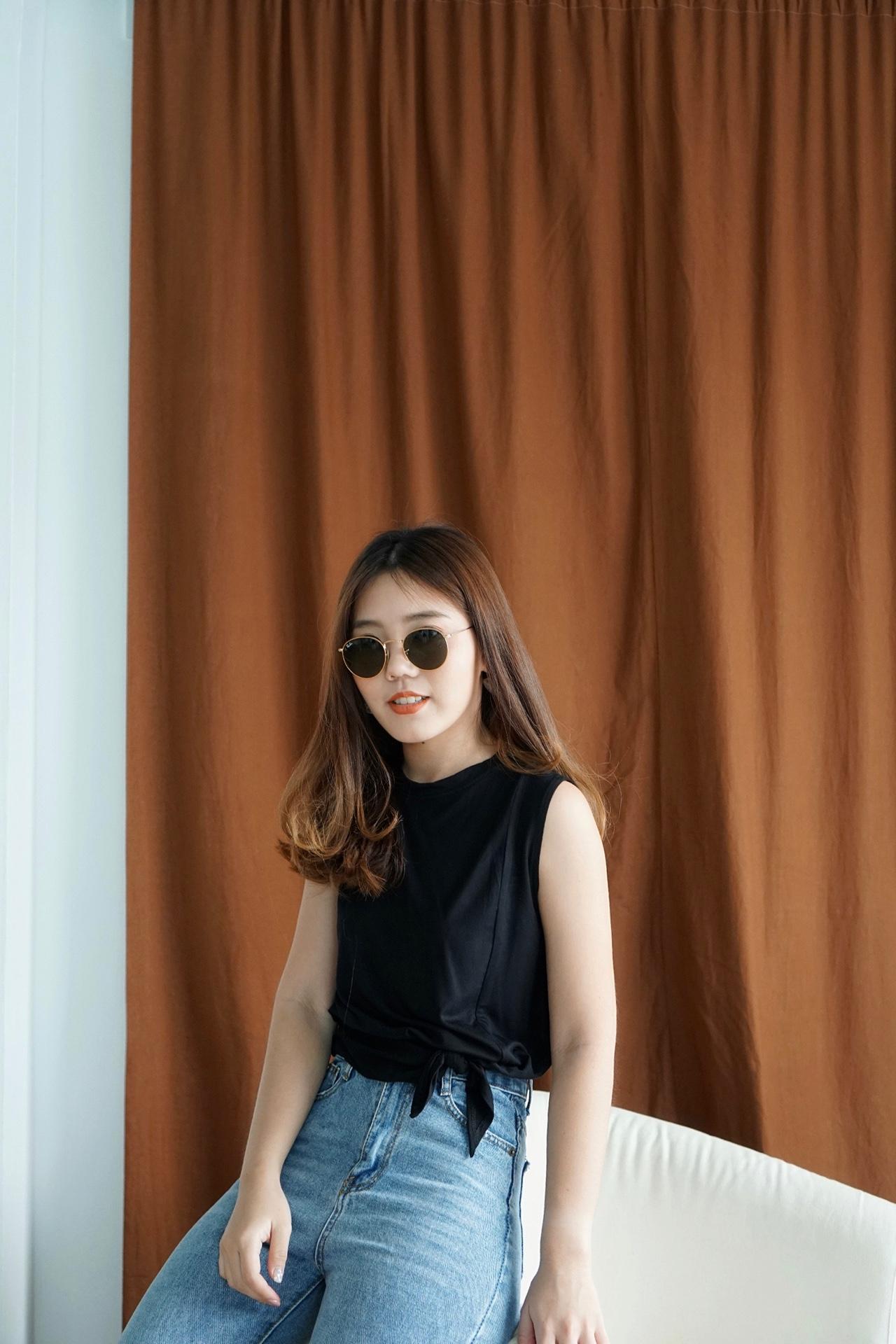 Wclothes Basic Tank Top เสื้อแขนกุด ผ่าหน้าด้านข้าง สามารถผูกชายได้ ผ้าคอตตอน ยืด นิ่ม ใส่สบาย