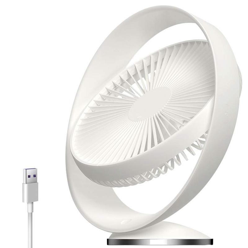 Desk Fan Rechargeable Lithium Battery Operated Fan,3 Speeds and Quiet Operation,160 Degree Rotation Up and Down Usb Table Fan,Strong Wind&Cordless Design for Home Kitchen Office