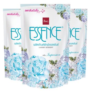 โปรโมชั่น Essence น้ำยาซักผ้า เอสเซ้นซ์ กลิ่น Impression ( สีฟ้า ) ชนิดเติม 400 มล. 3 ถุง ดีไหม