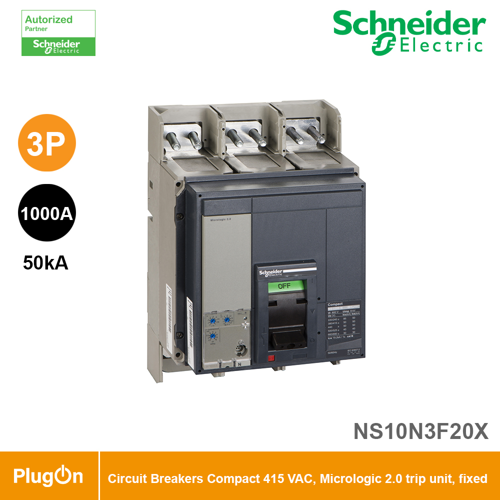 SCHNEIDER MCCB Breaker ComPact NS1600N 50 KA At 415 VAC