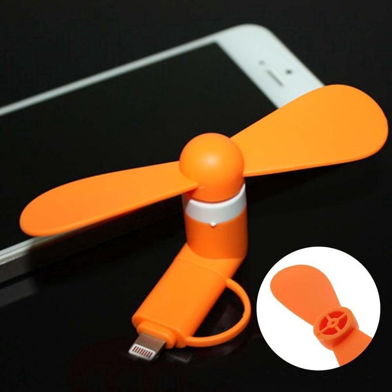 พัดลมแบบพกพา 3 ชิ้น พัดลมสำหรับ IPhone Android