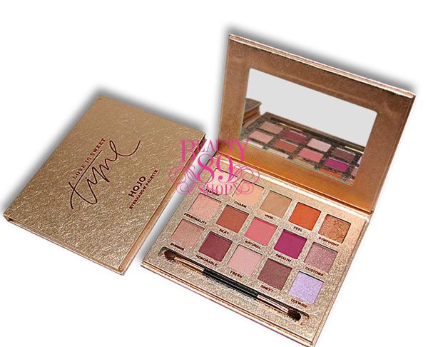 HOJO อายแชโดว์ Matte Diamond Glitter Foiled Eye Shadow Earth สี EyesMakeup ชุด Palettle พร้อมแปรง