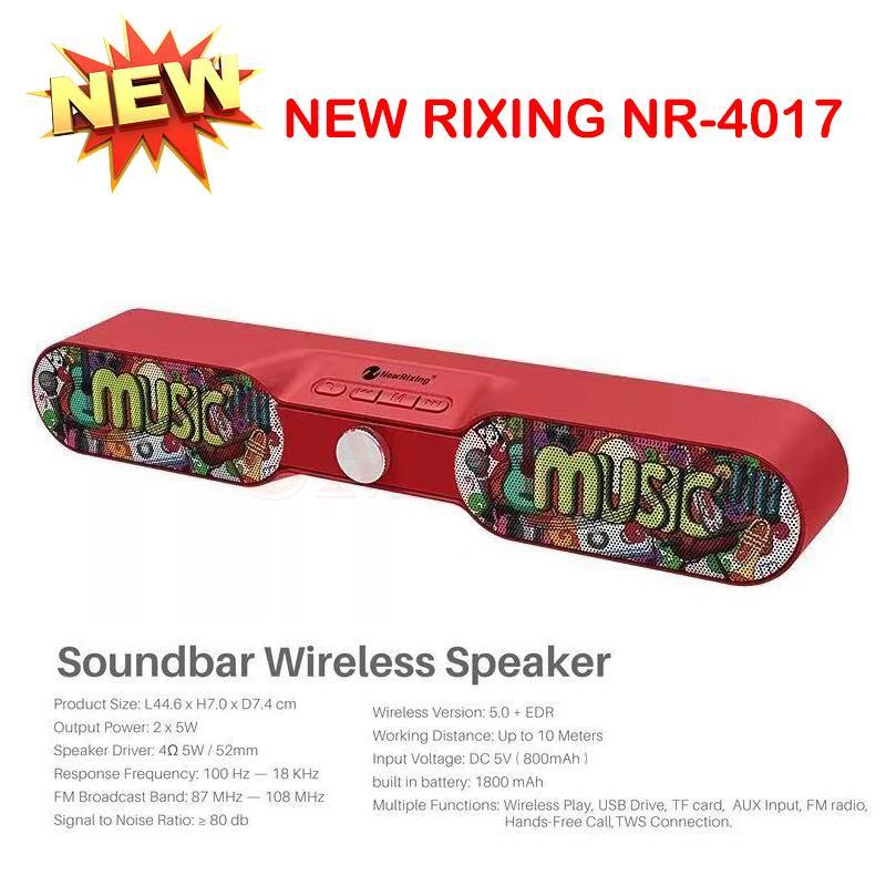 New Rixing NR-4017 Bluetooth 5.0ของแท้100% ลำโพงบลูทูธ เสียงดี กระหึ่ม ของแท้มีประกันจากศูนย์ ค่ายเดียวกับ NR-2017(Soundbar Bass 4 Speaker) New Rixing NR-4017 Bluetooth 5.0ของแท้100% ลำโพงบลูทูธ เสียงดี กระหึ่ม ของแท้มีประกันจากศูนย์ ค่ายเดียวกับ NR-2017(Soundbar Bass 4 Speaker)