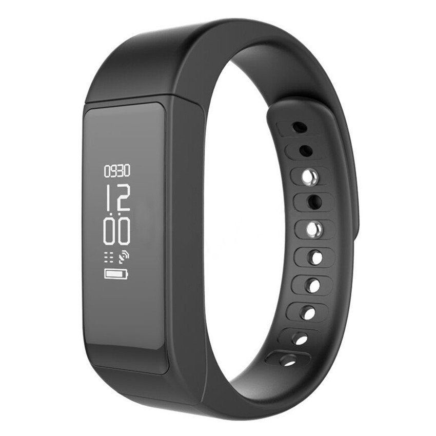 2016 Ttlife I5plus สร้อยข้อมือสมาร์ท pedometer แคลอรี่เคาน์เตอร์แจ้งเตือน (สีดำ)