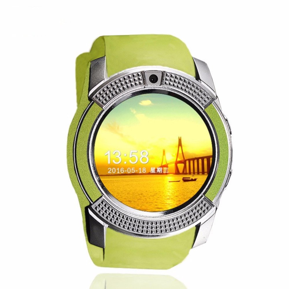 4sshop-นาฬิกาSmart Watch รุ่น V8(สีเขียว) รองรับการใส่ซิม mirco SDมีเมนูภาษาไทย