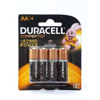 ดูราเซลล์ถ่านอัลคาไลน์ รุ่น AA แพ็ค 4 ก้อน จำนวน 12 แพ็ค( 48ก้อน)