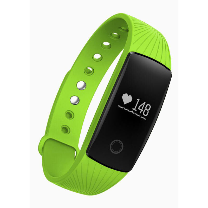 บลูทูธ 4.0 กำไลข้อมืออัจฉริยะสายรัดข้อมือฟิตเนสสำหรับ Android iOS (สีเขียว)