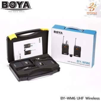 Boya BY- WM6 UHF Wireless Microphone ไมค์ไร้สาย by FOTOFILE (ประกันศูนย์ไทย)