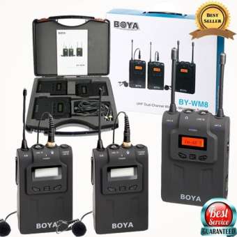 ไมค์อัดเสียง Boya BY-WM8 ไมค์ไร้สายชนิดตัวส่ง 2 ตัว