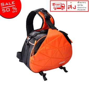 Caden K2 กระเป๋าใส่กล้องถ่ายรูปและอุปกรณ์ถ่ายภาพทรงสามเหลี่ยม สีส้ม