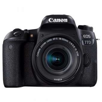 Canon EOS 77D + Lens EF-S18-55 STM Kit (Black) Free SDHC16GBC10+ฟิล์มกันรอย+กระเป๋ากล้อง