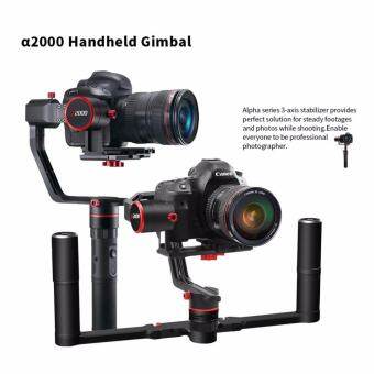 Feiyu a2000 3-Axis Handheld Gimbal for Mirrorless and DSLR Cameras, 250-2000g Capacity - With Feiyu Dual Handle Holder System for a2000 Gimbal
