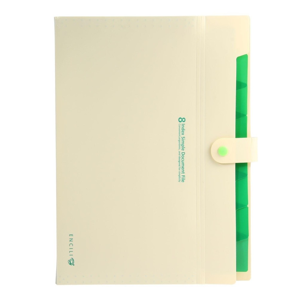 koklopo Portable Accordion Document A4 Size File Folders Expanding Letter Organizer, 8 Pockets - intl