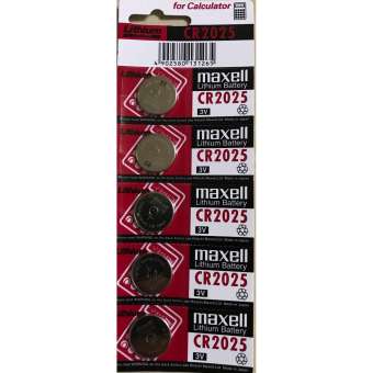 Maxell แบตเตอรี่ลิเธียม ถ่านกระดุม lithium CR2025 Silver (1 แพ็ค 5 ก้อน) Maxell แบตเตอรี่ลิเธียม ถ่านกระดุม lithium CR2025 Silver (1 แพ็ค 5 ก้อน)