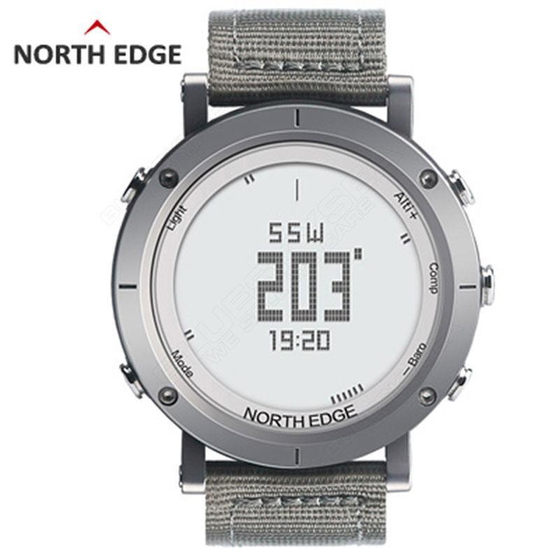 North ขอบ RANGE กีฬานาฬิกาดิจิตอลกันน้ำเครื่องวัดระยะสูงเครื่องวัดอุณหภูมิ Pedometer-นานาชาติ