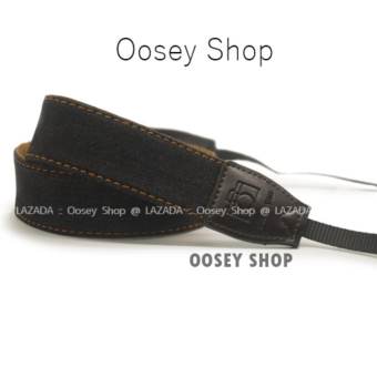 Oosey สายคล้องกล้อง เส้นใหญ่ ผ้ายีนส์ รุ่น ATJ1-L-BLACK