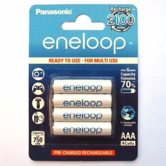 ถ่านชาร์จ Panasonic Eneloop AAA (4 ก้อน) ของแท้ แพ็คกระดาษ