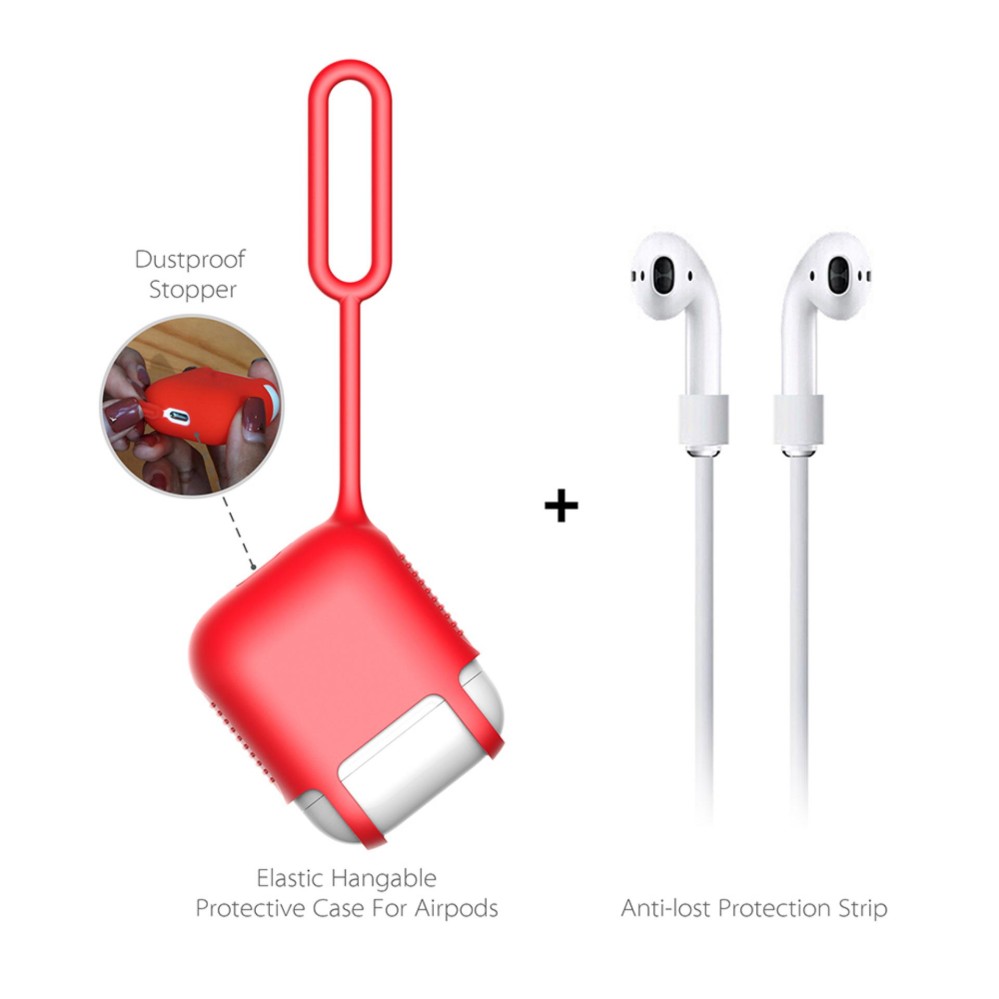 Pawaca Airpods ปลั๊กซิลิโคน + ป้องกัน-สูญหายเชือกสำหรับหูฟังบลูทูธหูฟัง Pawaca Airpods ปลั๊กซิลิโคน + ป้องกัน-สูญหายเชือกสำหรับหูฟังบลูทูธหูฟัง