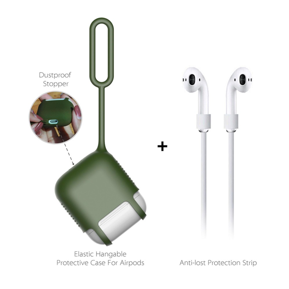 Pawaca Airpods ปลั๊กซิลิโคน + ป้องกัน-สูญหายเชือกสำหรับหูฟังบลูทูธหูฟัง Pawaca Airpods ปลั๊กซิลิโคน + ป้องกัน-สูญหายเชือกสำหรับหูฟังบลูทูธหูฟัง