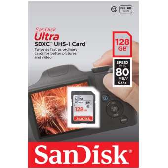 SanDisk 128GB SDXC Ultra 533x (80MB/s)
