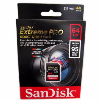 SanDisk 64GB Extreme Pro SDXC CLASS 10 U3 V30 633x (95MB/s) ของแท้ Synnex รับประกันตลอดชีพ ขนส่งโดย KERRY EXPRESS
