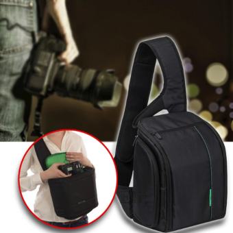 Sinlin กระเป๋ากล้อง เป้สะพายหลัง แบบสายเดี่ยว กันน้ำ Sling Camera Bag Backpack Waterproof รุ่น CMR - B2 (Black-Green)