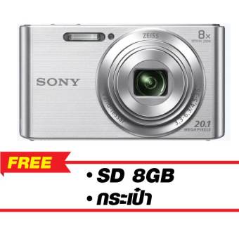 Sony กล้องคอมแพคพร้อมซูมออปติคอล 8x รุ่น DSC-W830 (Silver)