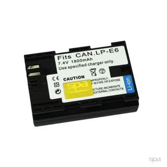 แบตเตอรี่กล้อง ใช้แทนกับ Cannon ยี่ห้อ SPA Battery รหัส LP-E6 แบตเตอรี่กล้อง ใช้แทนกับ Cannon ยี่ห้อ SPA Battery รหัส LP-E6