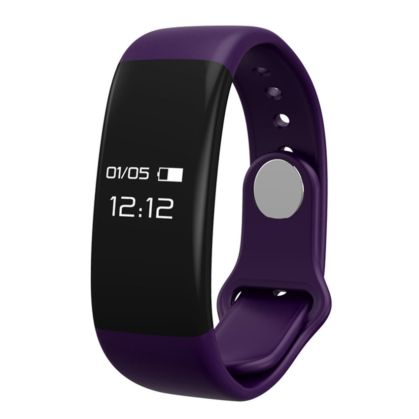 TTLIFE H30 สร้อยข้อมือสมาร์ทเครื่องวัดชีพจร pedometer แคลอรี่ (สีม่วง)