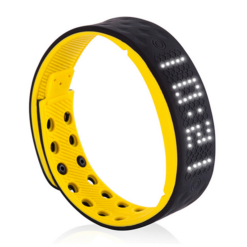 TTLIFE TW2 เครื่องนับก้าวสีสันหลากหลายสร้อยข้อมือกันน้ำ (สีดำ)
