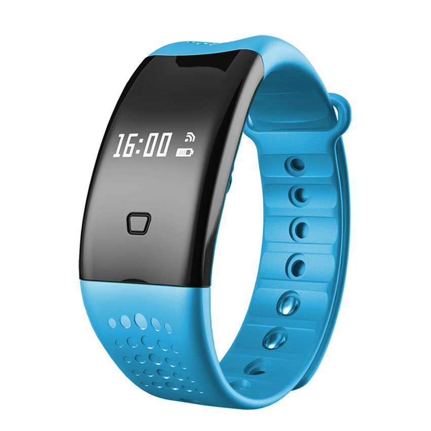TTLIFE W2S สร้อยข้อมือสมาร์ทออกซิเจนในเลือดอัตราการเต้นของหัวใจ (สีฟ้า)