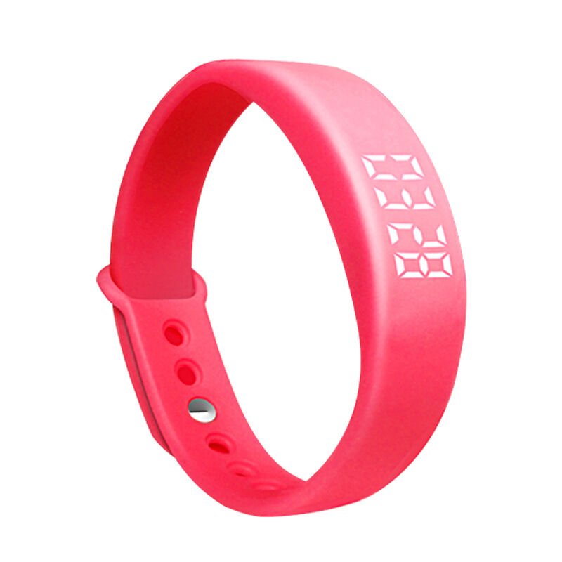W5 แสดงอุณหภูมิแบบเรียลไทม์สร้อยข้อมือสมาร์ทการชาร์จยูเอสบี Smartband กีฬา Pedometer ฟิตเนสติดตามสายรัดข้อมือ (สีเขียว)