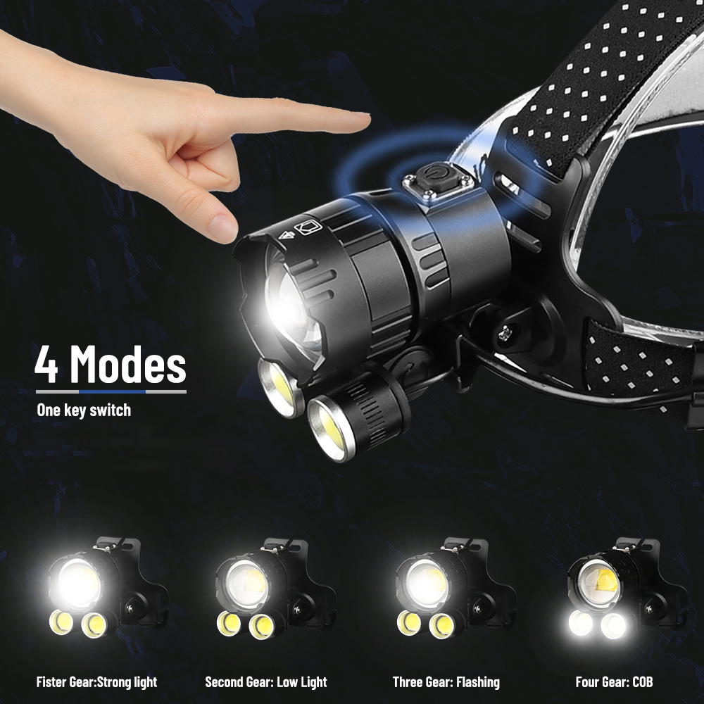 Asafee 2500lm T139COB P160COB LED Super Brightness Multi Function