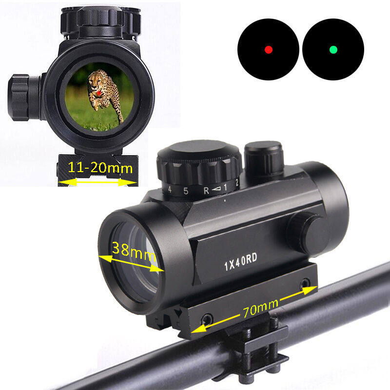 จัดส่งฟรี COD Red dot กล้องติด Bushnell RD40 กล้องเรดดอท1x40RD SIGHT Pointer Red/Green Dot เรดดอท ไฟ 2 สี ขาจับราง 1 cm. และ 2 cm.1x40RD SIGHT Pointer Red / Green Dot Camera