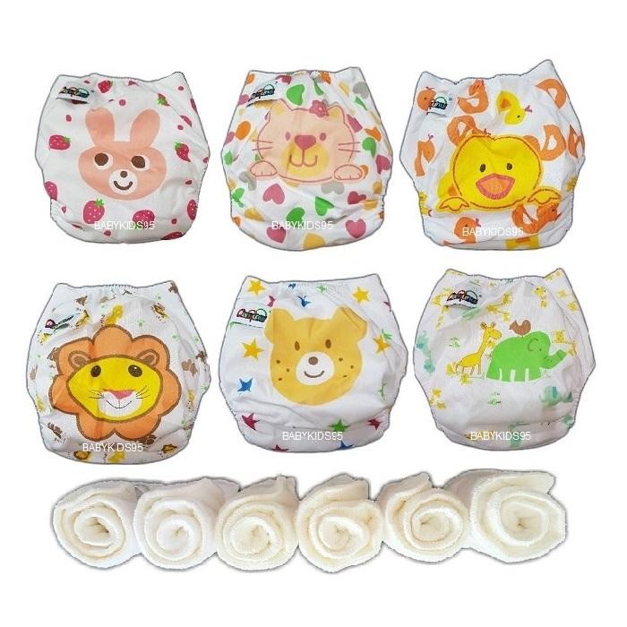 BABYKIDS95 กางเกงผ้าอ้อม กันน้ำ TPU + IM แผ่นซับ Microfiber (6ตัว+6แผ่น) Rabbit/ Cat/ Duck/ Lion/ Bear/ Elephant BABYKIDS95 กางเกงผ้าอ้อม กันน้ำ TPU + IM แผ่นซับ Microfiber (6ตัว+6แผ่น) Rabbit/ Cat/ Duck/ Lion/ Bear/ Elephant