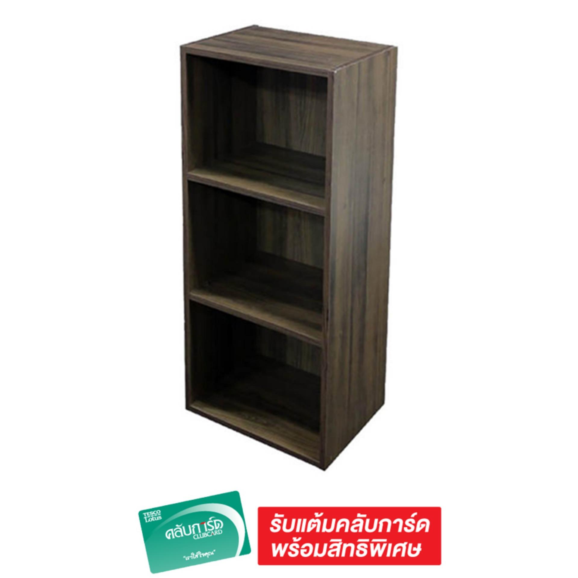 TESCO ชั้นอเนกประสงค์ 3 ช่อง 40X30X90 ซม.น้ำตาล TESCO ชั้นอเนกประสงค์ 3 ช่อง 40X30X90 ซม.น้ำตาล