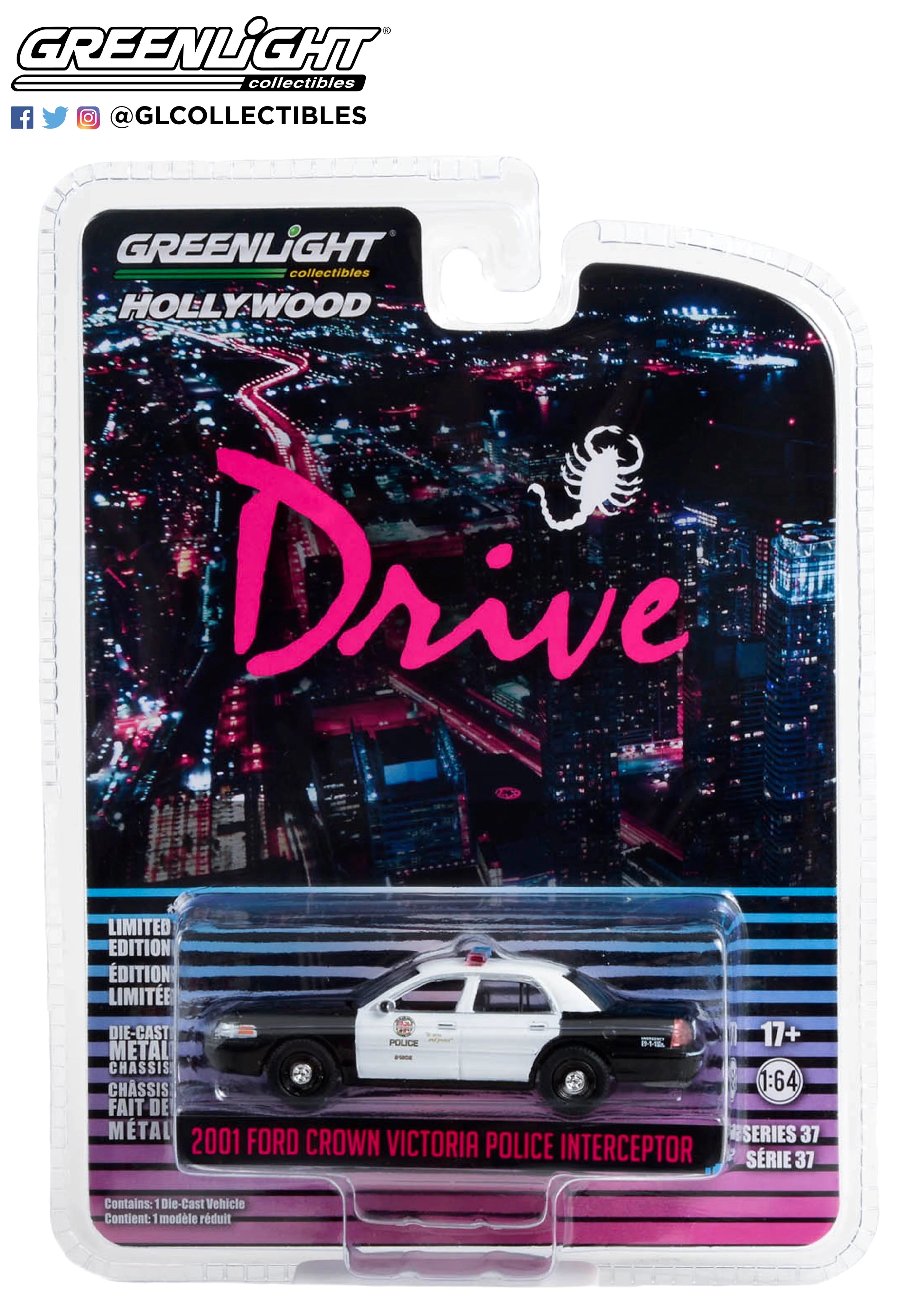 Greenlight 164 Hot Pursuit Series 44 Seattle Police 2001 Ford Crown