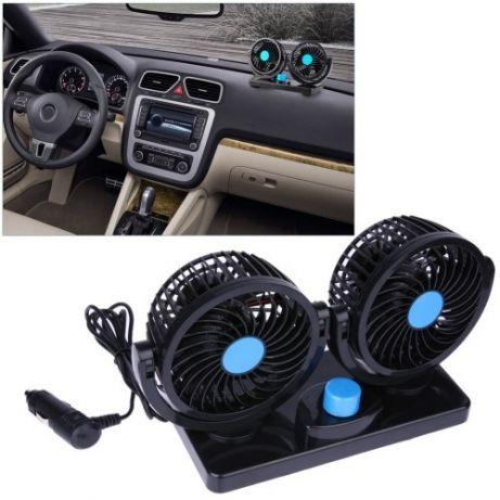 Huxin Vehicle Fan พัดลมคู่ (2 หัว) ในรถยนต์ /เสียบช่องจุดบุหรี่/กระจายความเย็นแอร์สู่ด้านหลัง หมุนได้รอบทิศทาง 12 Volt Huxin Vehicle Fan พัดลมคู่ (2 หัว) ในรถยนต์ /เสียบช่องจุดบุหรี่/กระจายความเย็นแอร์สู่ด้านหลัง หมุนได้รอบทิศทาง 12 Volt