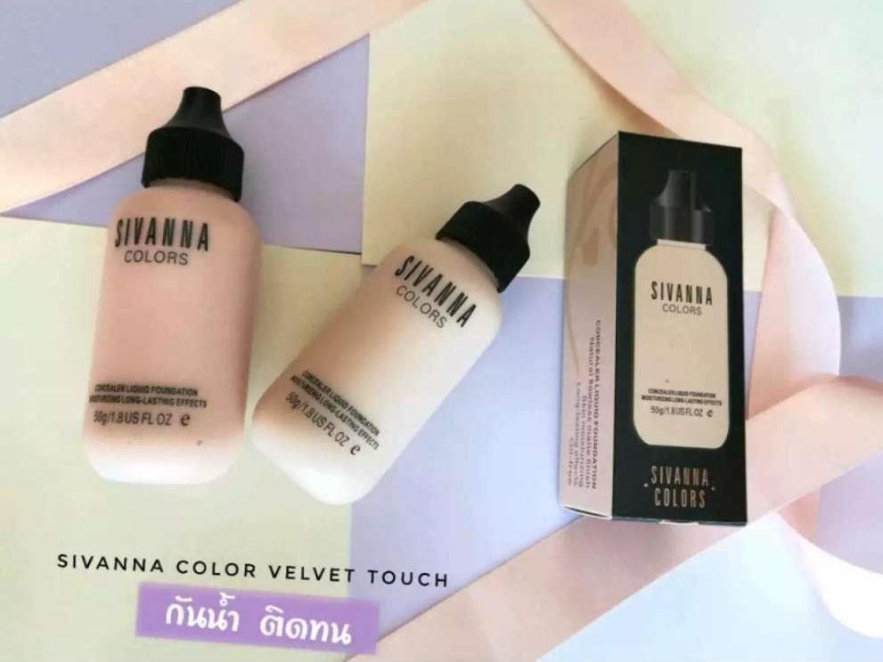 รองพื้น เนื้อบางเบา ดุจใยไหม สิวันนา sivanna concealer liquid velvet touch foundation รองพื้น เนื้อบางเบา ดุจใยไหม สิวันนา sivanna concealer liquid velvet touch foundation